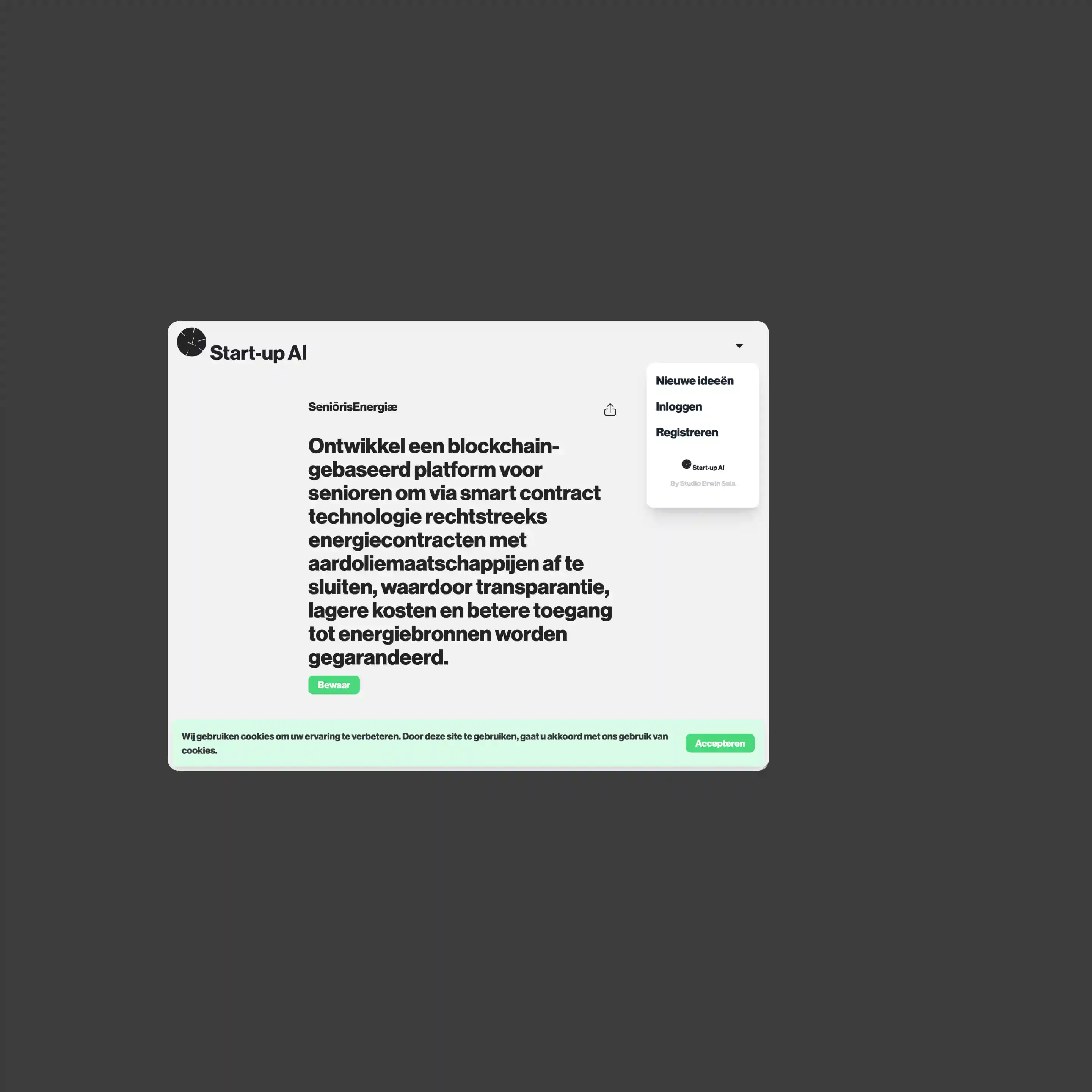Start-up AI Interface